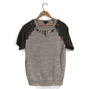 J. Crew Jeweled Sweater Tee